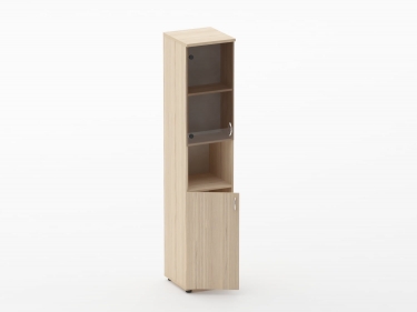 Шкаф высокий со стеклом и нишей Персона Грата Twin 16.16.16Л Туя