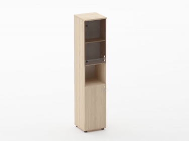 Шкаф высокий со стеклом и нишей Персона Грата Twin 16.16.16Л Туя