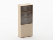 Шкаф высокий со стеклом Персона Грата Twin 16.16.131 Туя