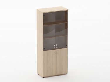 Шкаф высокий со стеклом Персона Грата Twin 16.16.131 Туя