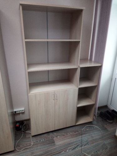 Шкаф высокий полуоткрытый Персона Грата Twin 16.16.141 Дуб Сантана светлый