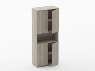 Шкаф высокий закрытый с нишей Персона Грата Twin 16.16.151 Дуб Сантана светлый