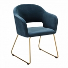 Стул R-home Oscar Diag blue/Линк золото