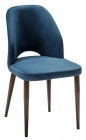 Стул R-home Ledger Diag blue/т. орех