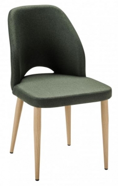 Стул R-home Ledger темно-зеленый/нат.дуб