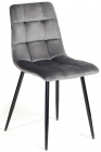 Стул Tetchair CHILLY mod. 7094 / 1 шт. в упаковке металл/вельвет, 45 х 55 х 87,5 см, серый/черный, G062-40
