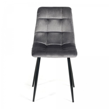 Стул Tetchair CHILLY mod. 7094 / 1 шт. в упаковке металл/вельвет, 45 х 55 х 87,5 см, серый/черный, G062-40