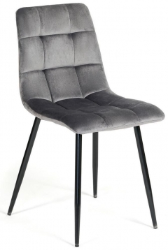 Стул Tetchair CHILLY mod. 7094 / 1 шт. в упаковке металл/вельвет, 45 х 55 х 87,5 см, серый/черный, G062-40