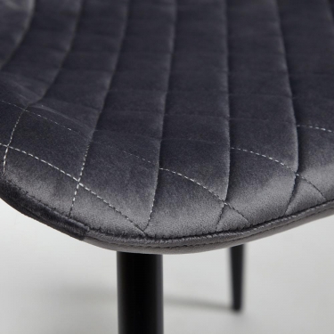 Стул Tetchair QUINCY mod. 8272 / 1 шт. в упаковке металл/ткань, 49х53х84,5 см, серый G-062-40/черный