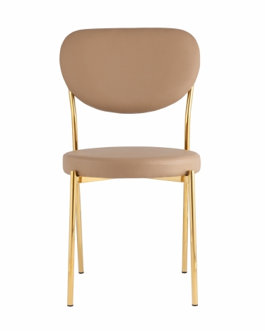 Стул Stool Group Барбара NEW экокожа бежевая золотые ножки