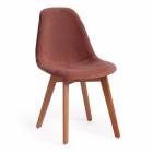 Стул Tetchair CINDY SOFT mod. C1021F1 / 1 шт. в упаковке вельвет/дерево бук, 53 х 45 х 81 см , коралловый HLR 44/натуральный
