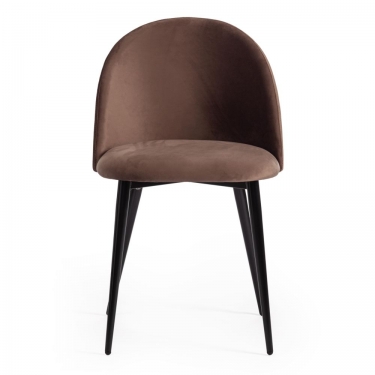 Стул Tetchair MONRO mod. 710 / 1 шт. в упаковке ткань/металл, 56х51х80 см, высота до сиденья 47 см, коричневый barkhat 12/черный