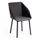 Стул Tetchair GILLIAN mod. 0137017-NI / 1 шт. в упаковке металл/вельвет, 45х52,5х78 см, темно-серый S108 666 SILVER GREY/черный