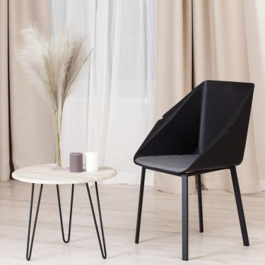 Стул Tetchair GILLIAN mod. 0137017-NI / 1 шт. в упаковке металл/вельвет, 45х52,5х78 см, темно-серый S108 666 SILVER GREY/черный