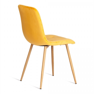 Стул Tetchair CHILLY mod. 7094-1 вельвет/металл, 44,5х52,5х86 см, yellow желтый HLR41 / натуральный