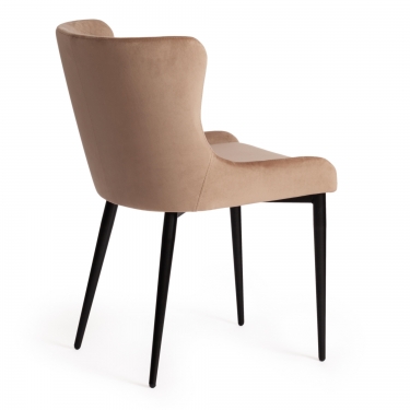 Стул Tetchair MANTRA mod. 713 / 1 шт. в упаковке ткань/металл, 49х61х82 см, высота до сидения 49 см, бежевый barkhat 5/черный