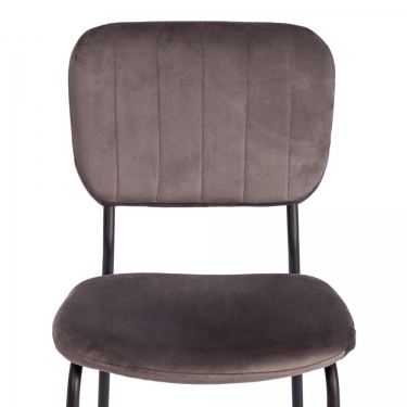 Стул Tetchair CAROL mod. UC06 / 1 шт. в упаковке металл, вельвет, 45 х 56 х 82 см, Light grey светло-серый HLR24 / черный