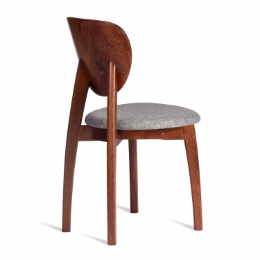 Стул Tetchair DIAMANTE мягкое сидение бук, 42x42x85см, коричневый, ткань wool dimgrey, серый