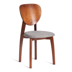 Стул Tetchair DIAMANTE мягкое сидение бук, 42x42x85см, коричневый, ткань wool dimgrey, серый