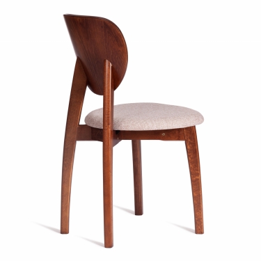 Стул Tetchair DIAMANTE мягкое сидение бук, 42x42x85см, коричневый, ткань wool caramel, бежевый