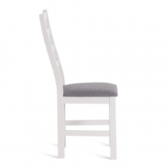 Стул Tetchair ROSARIO / 1 шт. в упаковке Многослойная фанера, 39 х 39 х 99 см, white, ткань тёмно-серая 150
