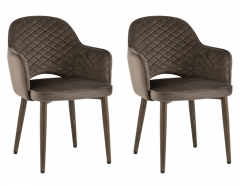 Стул Stool Group Венера диамант велюр коричневый 2 шт