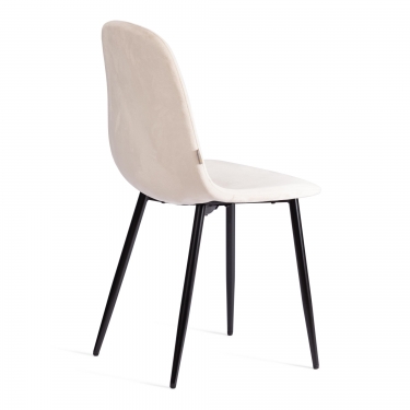 Стул Tetchair BREEZE mod. JSC-58 Велюр/металл , 44 х 53 х 86 см, beige бежевый HLR2 / черный