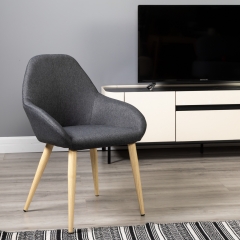 Стул R-home Kent темно-серый/нат.дуб