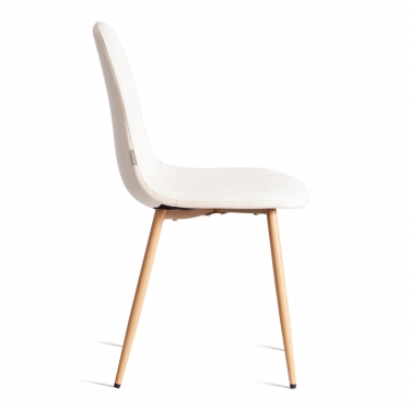 Стул Tetchair BREEZE mod. JSC-58 Велюр/металл , 44 х 53 х 86 см, Light beige светло-бежевый HLR1 / натуральный