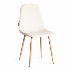 Стул Tetchair BREEZE mod. JSC-58 Велюр/металл , 44 х 53 х 86 см, Light beige светло-бежевый HLR1 / натуральный