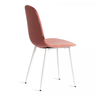 Стул Tetchair BREEZE mod. JSC-58 Велюр/металл , 44 х 53 х 86 см, Coral коралловый HLR44 / белый