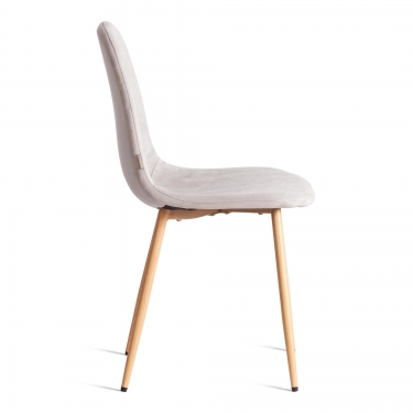 Стул Tetchair BREEZE mod. JSC-58 Велюр/металл , 44 х 53 х 86 см, Light grey светло-серый HLR14 / натуральный