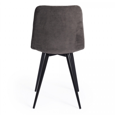 Стул Tetchair CHILLY mod. 7095-1 / 1 шт. в упаковке ткань/металл, 45x53х88 см, высота до сиденья 50 см, темно-серый barkhat 14/черный