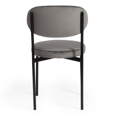Стул Tetchair REVO mod. 7033 / 1 шт. в упаковке ткань/металл, 47х54х82 см, высота до сиденья 47 см, серый barkhat 26/черный