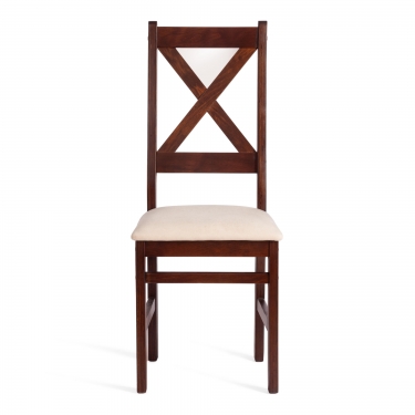 Стул Tetchair CROSSMAN комплект NEW, Многослойный березовый шпон, 41х40x100 см, cappuchino/велюр бежевый