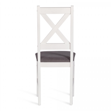 Стул Tetchair CROSSMAN комплект NEW, Многослойный березовый шпон, 41х40х100 см, white/велюр темно-серый