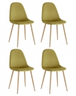 Комплект из четырех стульев Stool Group Валенсия SN велюр фисташковый 4 шт