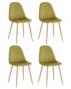 Комплект из четырех стульев Stool Group Валенсия SN велюр фисташковый 4 шт