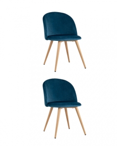 Стул Stool Group Лион велюр голубой 2 шт