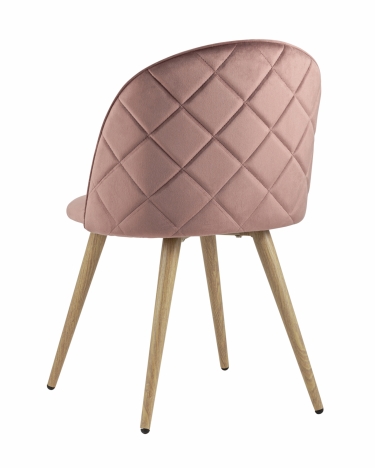 Стул Stool Group Лион велюр с ромбами розовый 2 шт