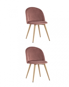 Стул Stool Group Лион велюр с ромбами розовый 2 шт