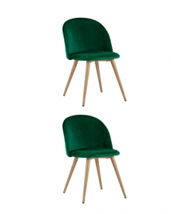 Стул Stool Group Лион велюр с ромбами зеленый 2 шт