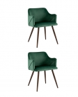 Комплект из двух стульев Stool Group Монарх NEW зеленый 2 шт. с подлокотниками
