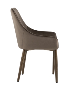 Комплект из четырех стульев Stool Group Диана велюр коричневый ножки металл под дерево