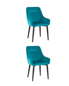 Комплект из двух стульев Stool Group Диана велюр темно-бирюзовый 2 шт