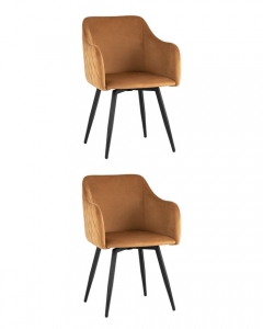 Комплект из двух стульев Stool Group Ника вращающийся велюр терракотовый 2 шт.