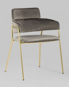 Стул Stool Group Полин коричневый 2 шт. с золотыми ножками