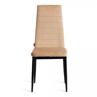 Стул Tetchair Easy mod. JSC02-1 металл, флок, 41 х 52 х 96 см, sandy песочный HLR6 / черный