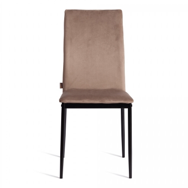 Стул Tetchair CAPRI mod. BC565-DC металл, флок, 43 х 53 х 92 см, Beige бежевый HLR8 / черный