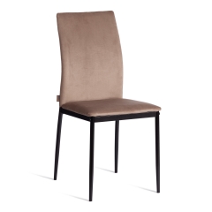Стул Tetchair CAPRI mod. BC565-DC металл, флок, 43 х 53 х 92 см, Beige бежевый HLR8 / черный